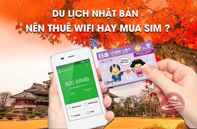 Nên Thuê Wifi hoặc sim 4G khi đi du lịch Nhật Bản