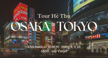 Tour Nhật hè thu 6 ngày 5 đêm giá rẻ, Osaka–Nara–Kyoto–Nagoya–Fuji–Tokyo, từ TP.HCM 27,89 triệu