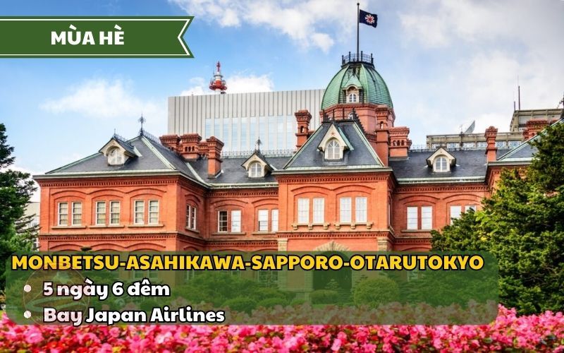 Tour du lịch Hokkaido 5N6Đ mùa hè từ Tp.HCM bay Japan Airlines