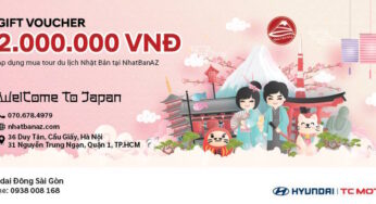 Hyundai Đông Sài Gòn tặng voucher du lịch Nhật Bản trị giá 2 triệu đồng cho khách hàng thân thiết