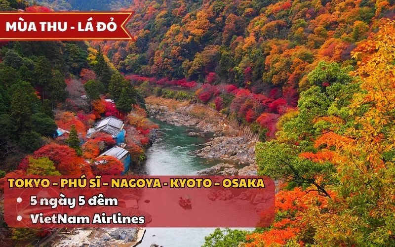 Tour Nhật Bản mùa thu 5N5Đ Tokyo - Osaka từ Tp. HCM bay VietNam Airlines